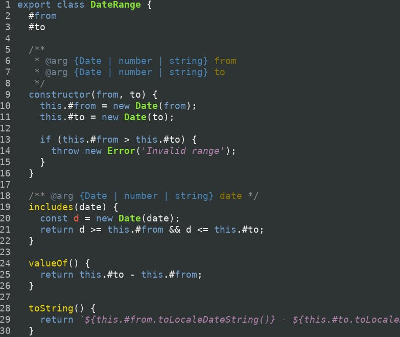 Класс DateRange