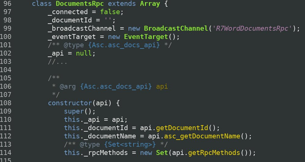 Код класса коллекции DocumentsRpc