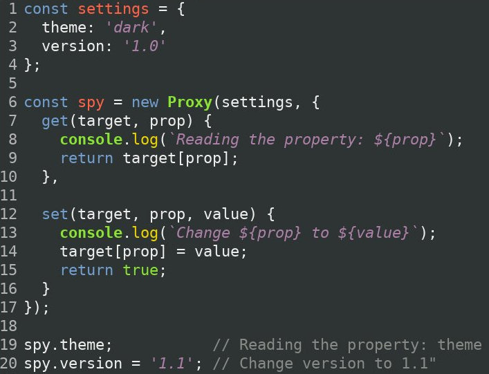 Пример кода с Proxy
