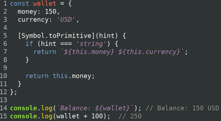 Пример кода с Symbol.toPrimitive