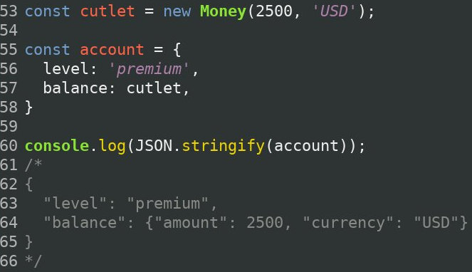 Сериализация объекта money