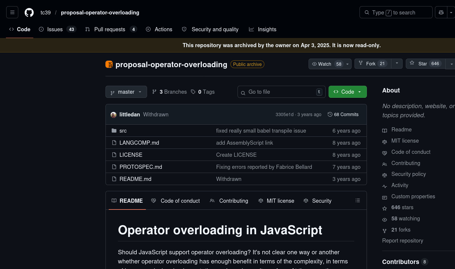 Proposal перегрузки операторов в js
