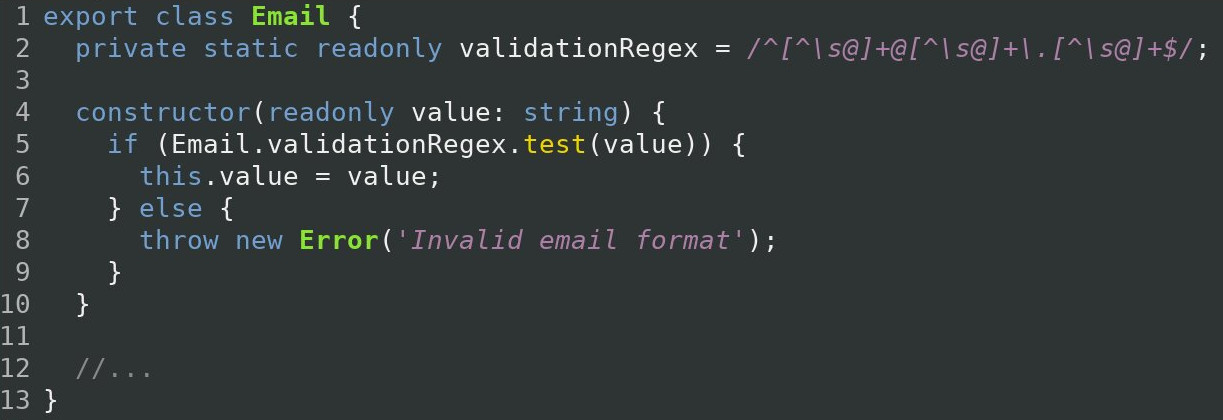 Пример value object в коде