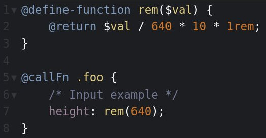 Пример postcss-define-function