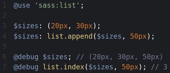 Списки в Sass